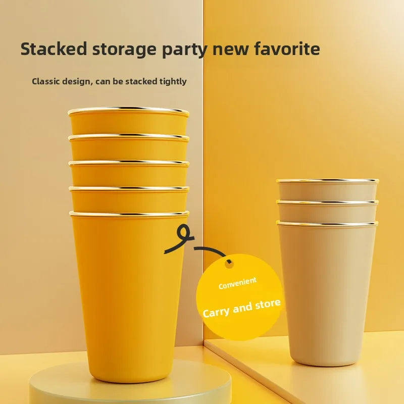 304 Stainless Steel lce cup 6 Color Options Coffee cup Leak - Proof Double use Direct Drink & Straw  Food Grade Stackable
