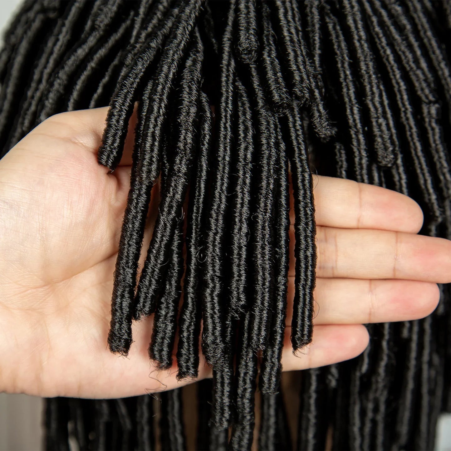 Short Square Knotless Dreadlock Braids Wig | Full Lace | Natural Locs | Black Women