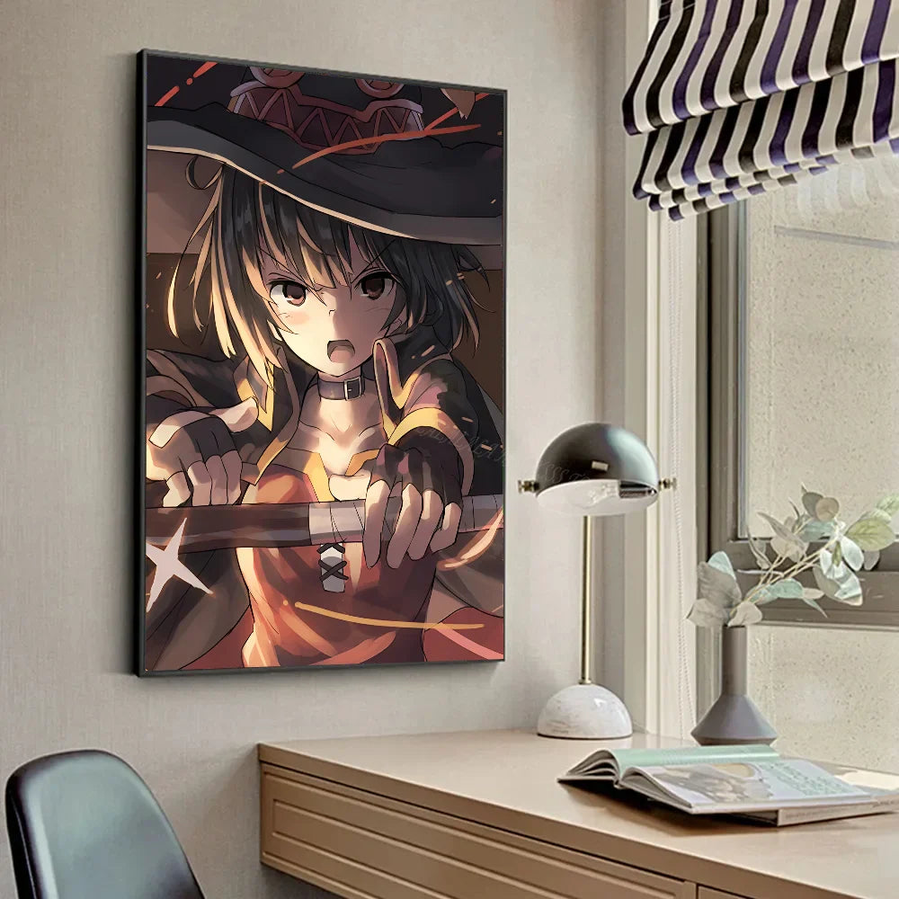 M-Megumin Poster HD Posters Home Room Bar Cafe Decor Art Wall Painting Picture