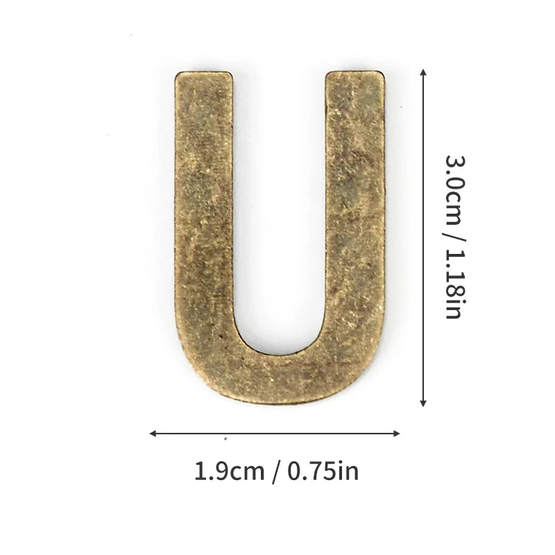 Metal Self Adhesive House Number English Alphabet Letters for Apartment Room Door Plate Table Mailbox Number Stickers 3*2cm