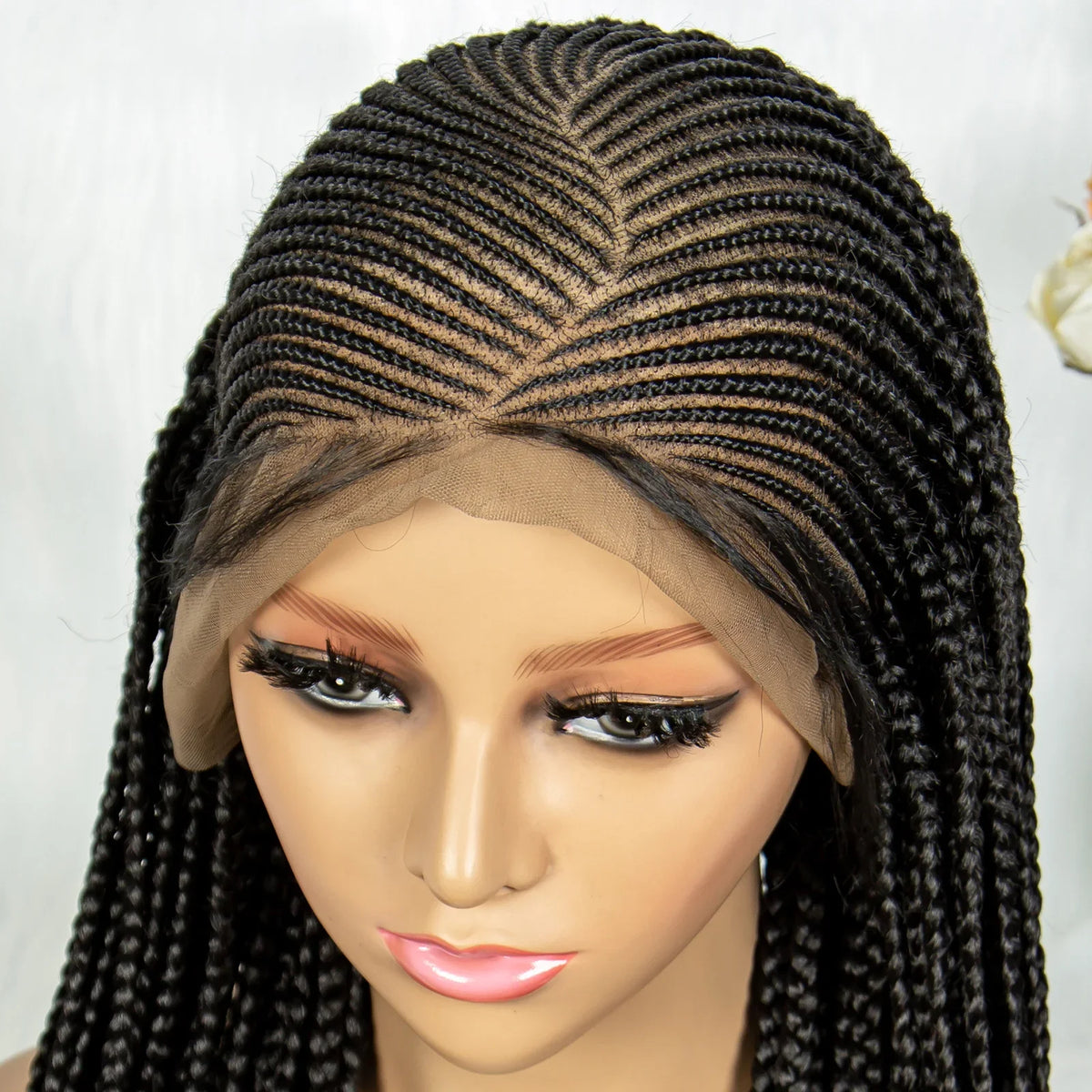Fulani Cornrow Box Braids Wig | Full Lace Front | Baby Hair | KIMA Synthetic