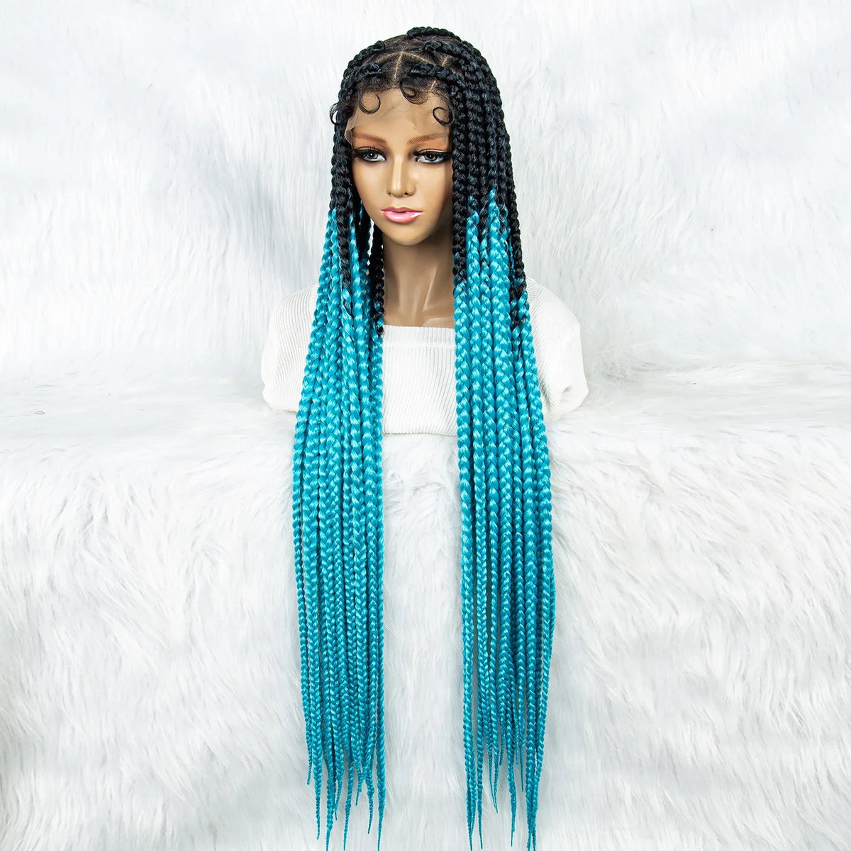 KIMA Colorful Braided Wig | Full Lace | Butterfly Locs & Dreadlocks Options
