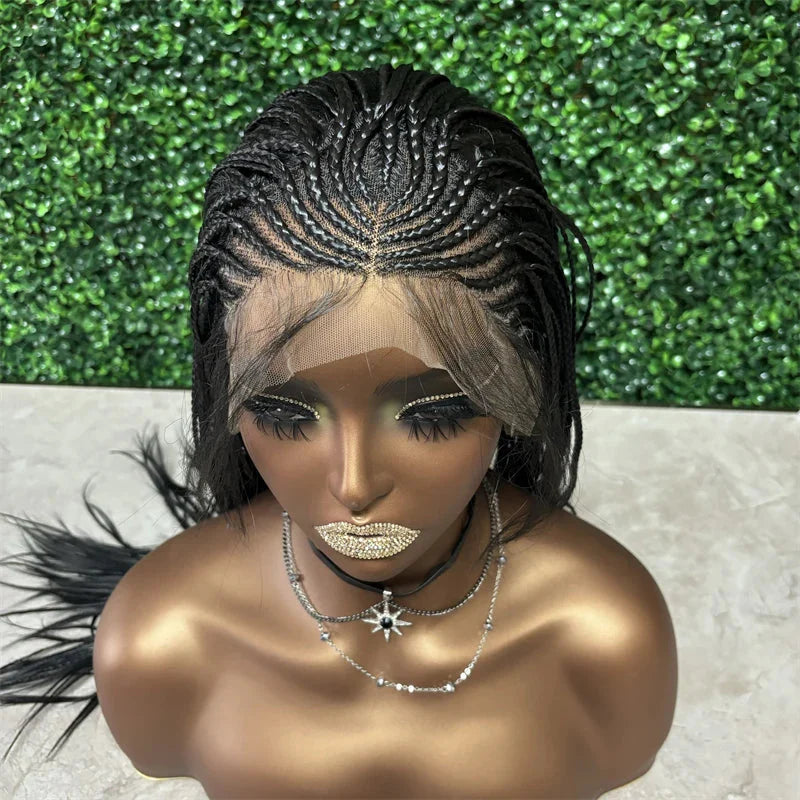 Goddess Faux Locs & Twist Braided Wig | Lace Frontal | Kanekalon High Heat | Black Women's Synthetic Braids