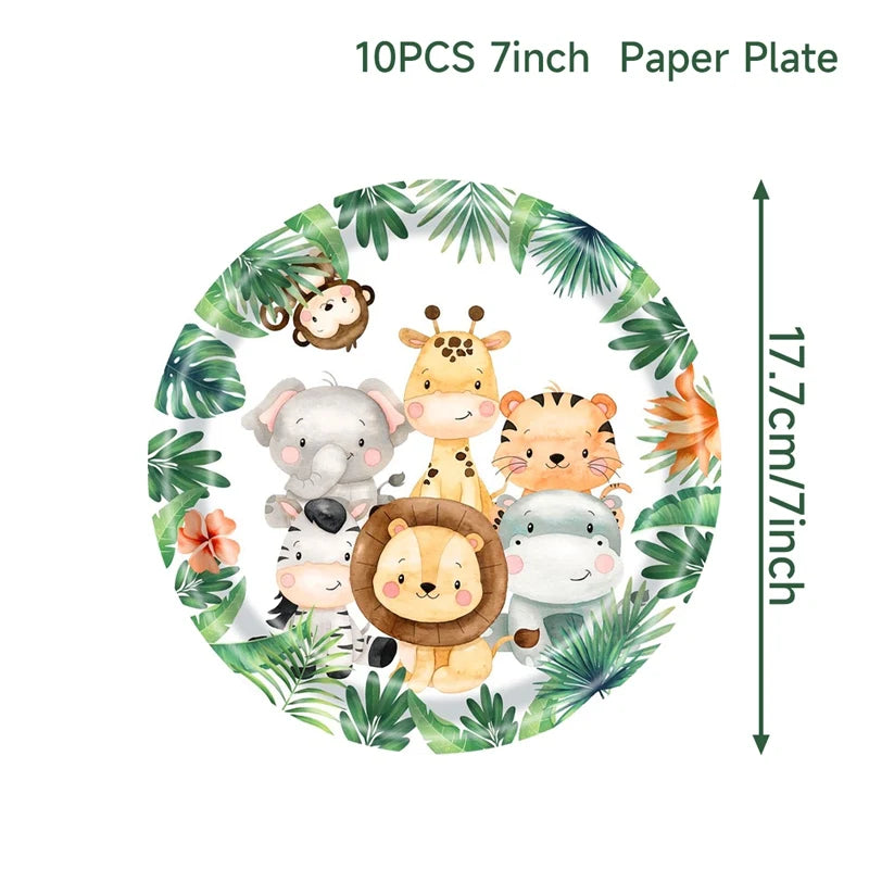 Jungle Animals Box Candy Box Happy Birthday Party Decoration Kids Safari Animal Wild One 1st Birthday Decor Kids Baby Shower