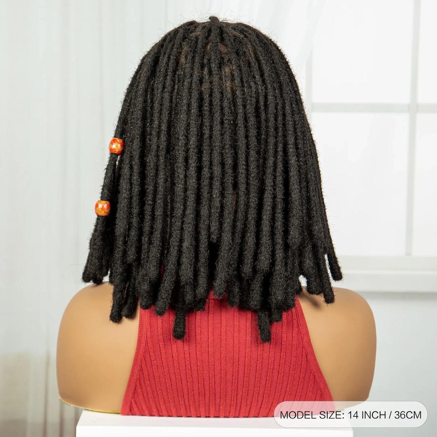 Red Faux Locs & Knotless Braids Wig | Full Lace | Baby Hair | Dreadlock Style