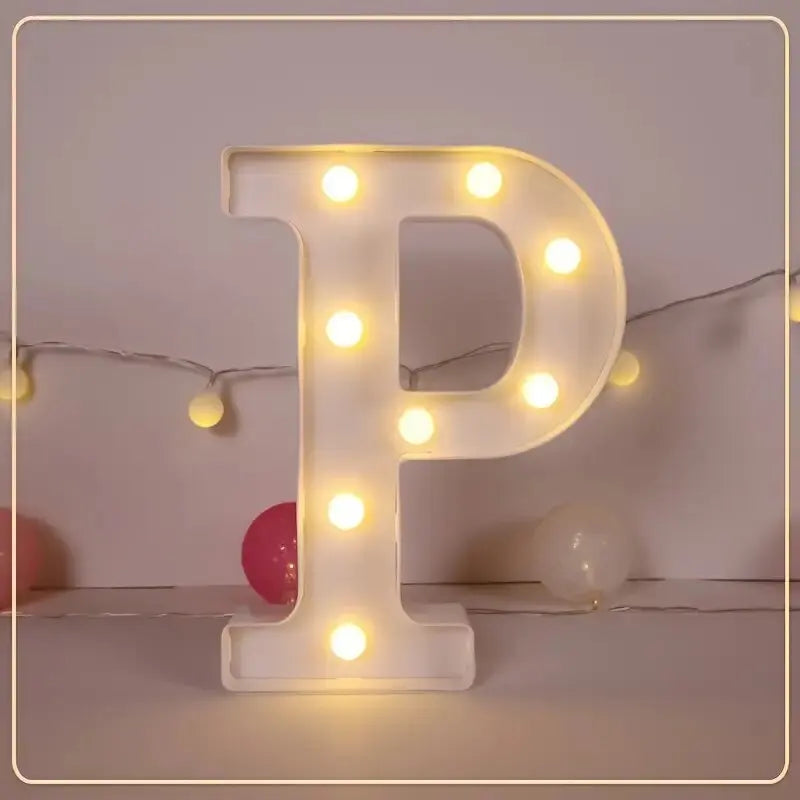 21.8cm White LED Letter&Number Night Lights,Battery Powered Decoration Lights,Wall Lights For Wedding,Birthday,Party,Christmas