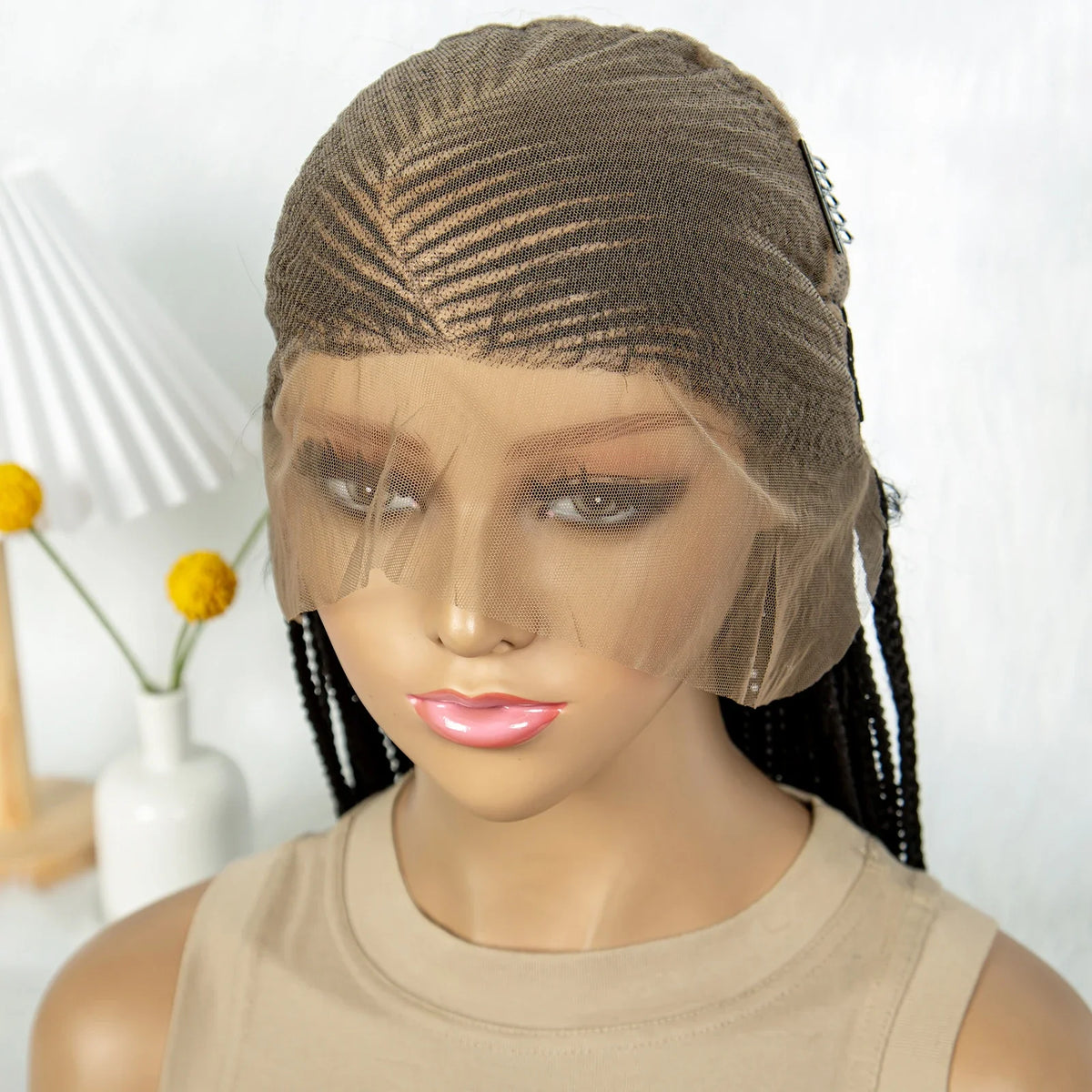 Full Lace Cornrow Box Braids Wig | Crochet Braided Style