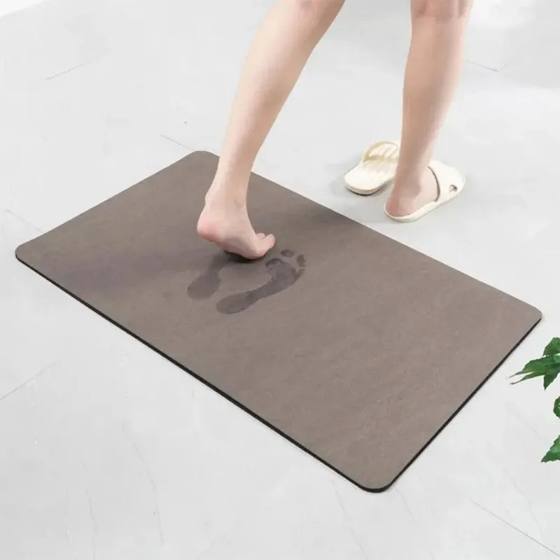 Summer Simple Solid Colour Diatomite Floor Mat Non-Slip Kitchen Entrance Bathroom Bathroom Carpet Home Decoration
