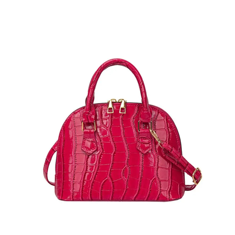 Retro Fashion PU Leather Shoulder Bag | New Women's Waterproof Crocodile Pattern Versatile Crossbody Bag