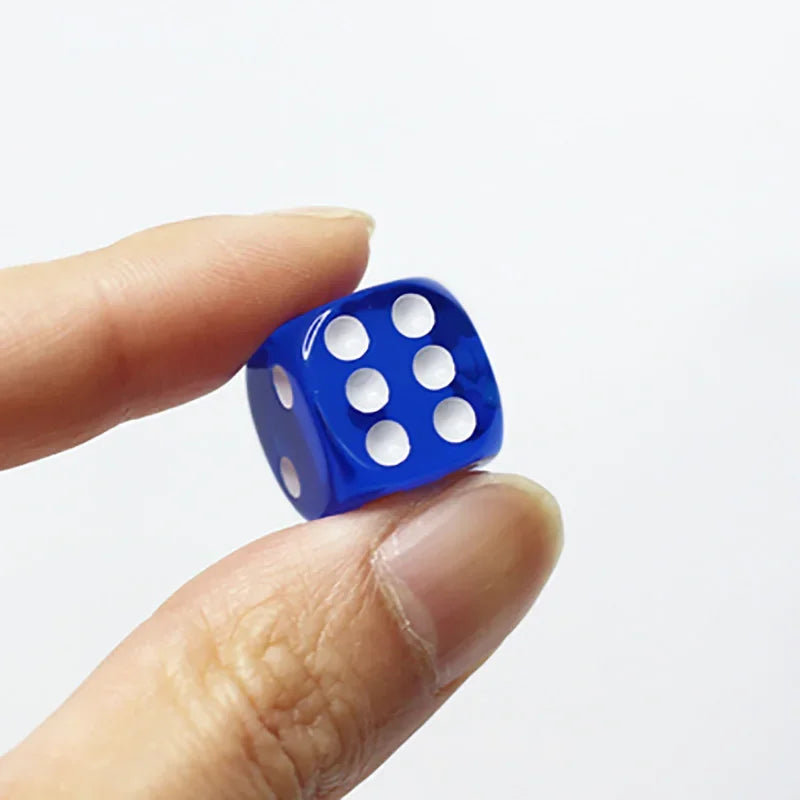 10PCS/Lot Filleted Corner Dice Colorful Transparent Acrylic 6 Sided Dice  Club/Party/Family Games