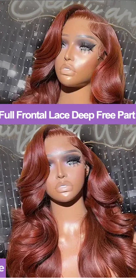 Reddish Brown 13x6 HD Lace Frontal Wig | 250% Density Body Wave