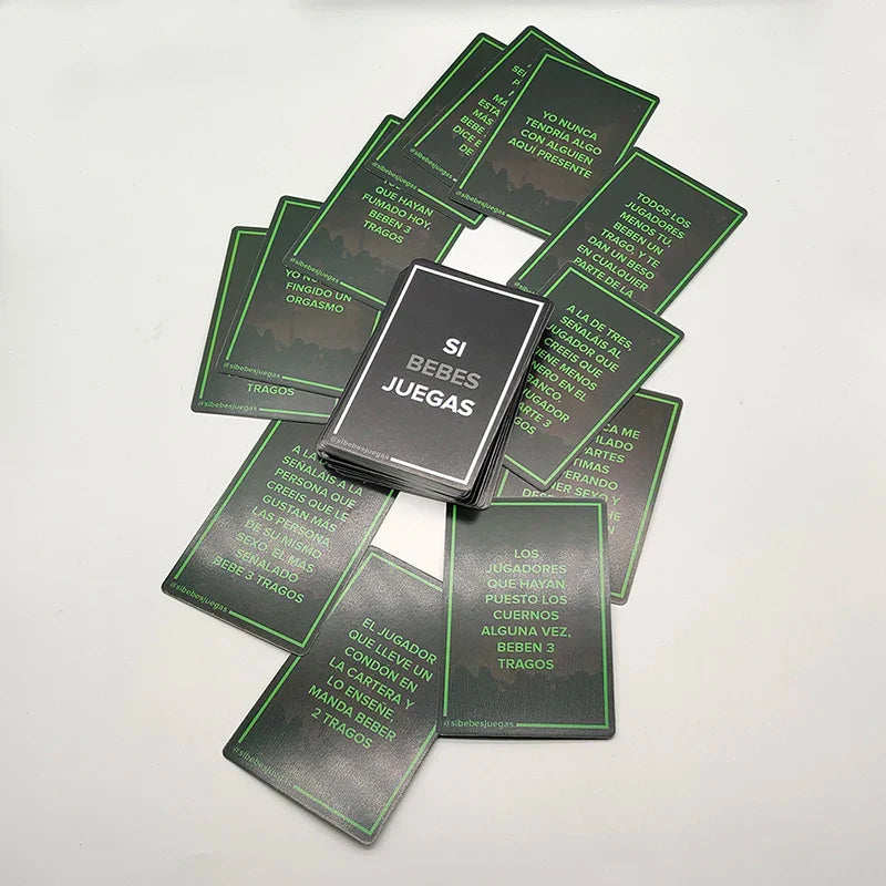 Si Bebes Juegas Drinking Cards Set in Spanish language Adult Party Game for Fun