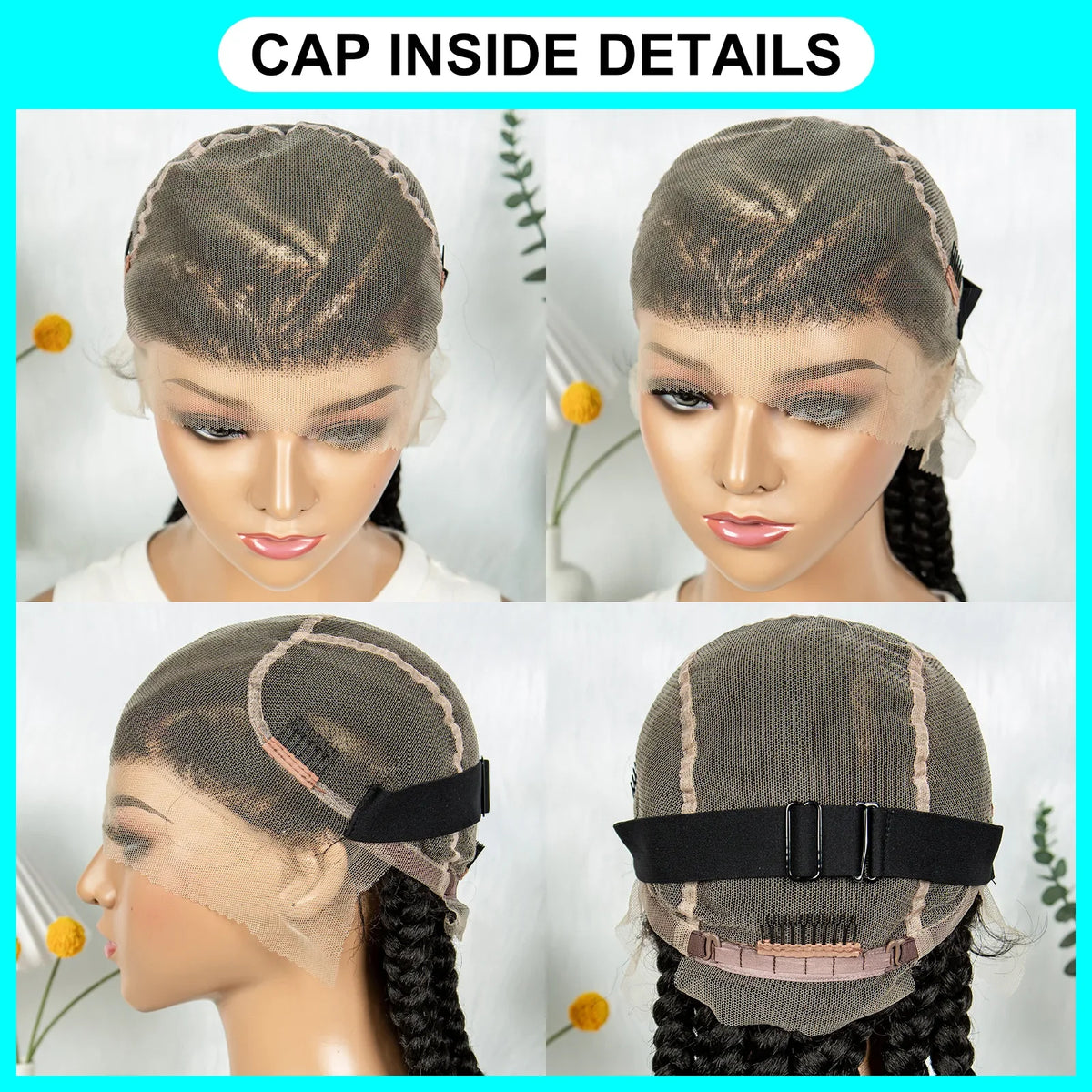 Box Braids Wig Crochet Hair Bohemian Braids Braiding Hair With  Pre-plucked Synthetic Crochet Hair for Women