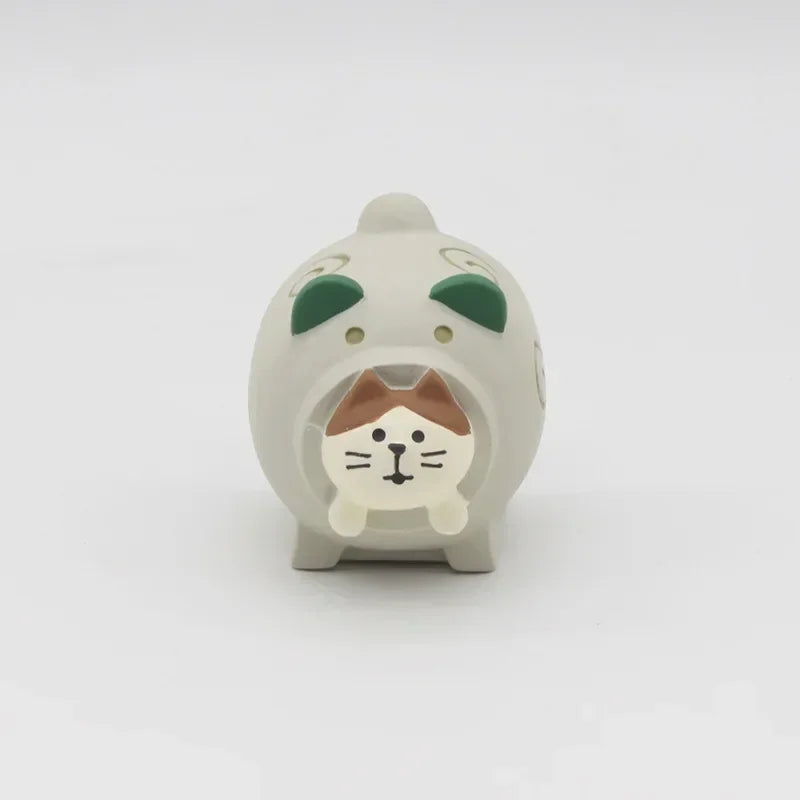 Cat Resin Decoration Crafts Rain Scene Frog Small for Desk Decoration Ornaments Craft Toys Collection Gifts Wholesales 2024 New
