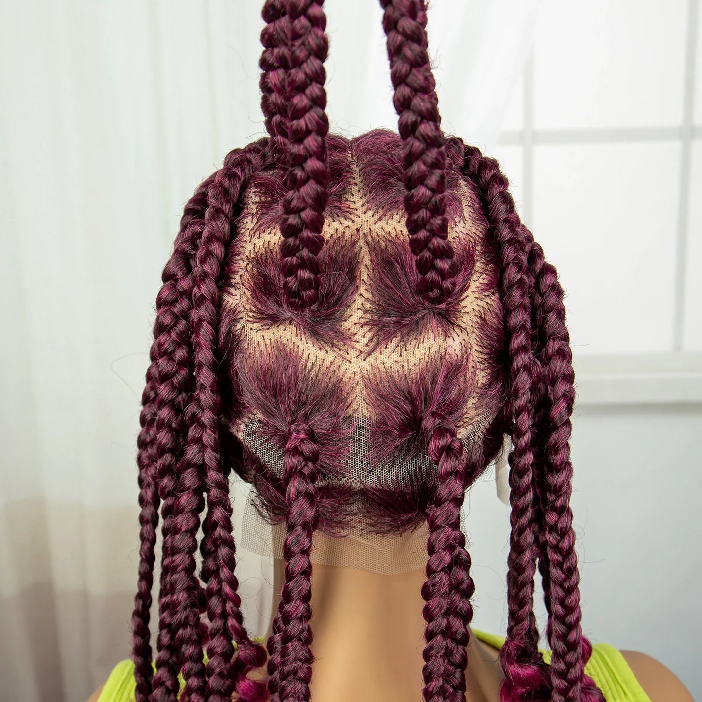 HD Full Lace Knotless Box Braids Wig with Curly Ends | Baby Hair