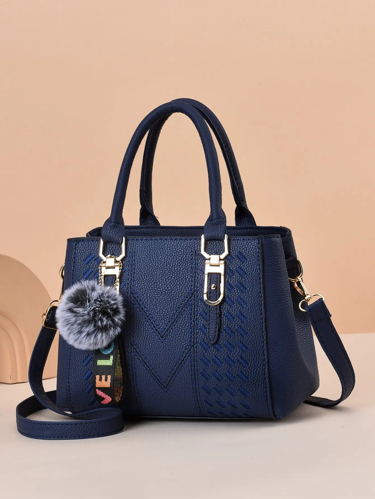 Fashionable Large Capacity Embroidered Crossbody Bag for Women | PU Leather Handbag for Daily Use & Business