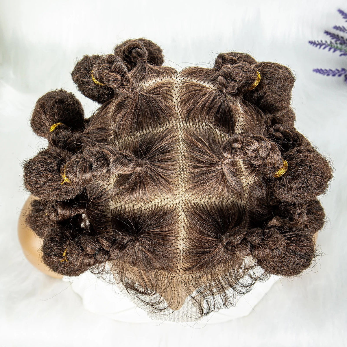 KIMA HD Full Lace Bantu Knot Braids Wig | Knotless Box Braids