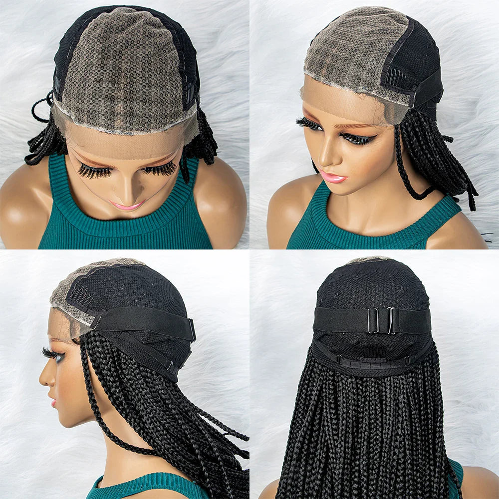 Goddess Box Braids Lace Front Wig | Transparent Full Lace Synthetic Braided Wig
