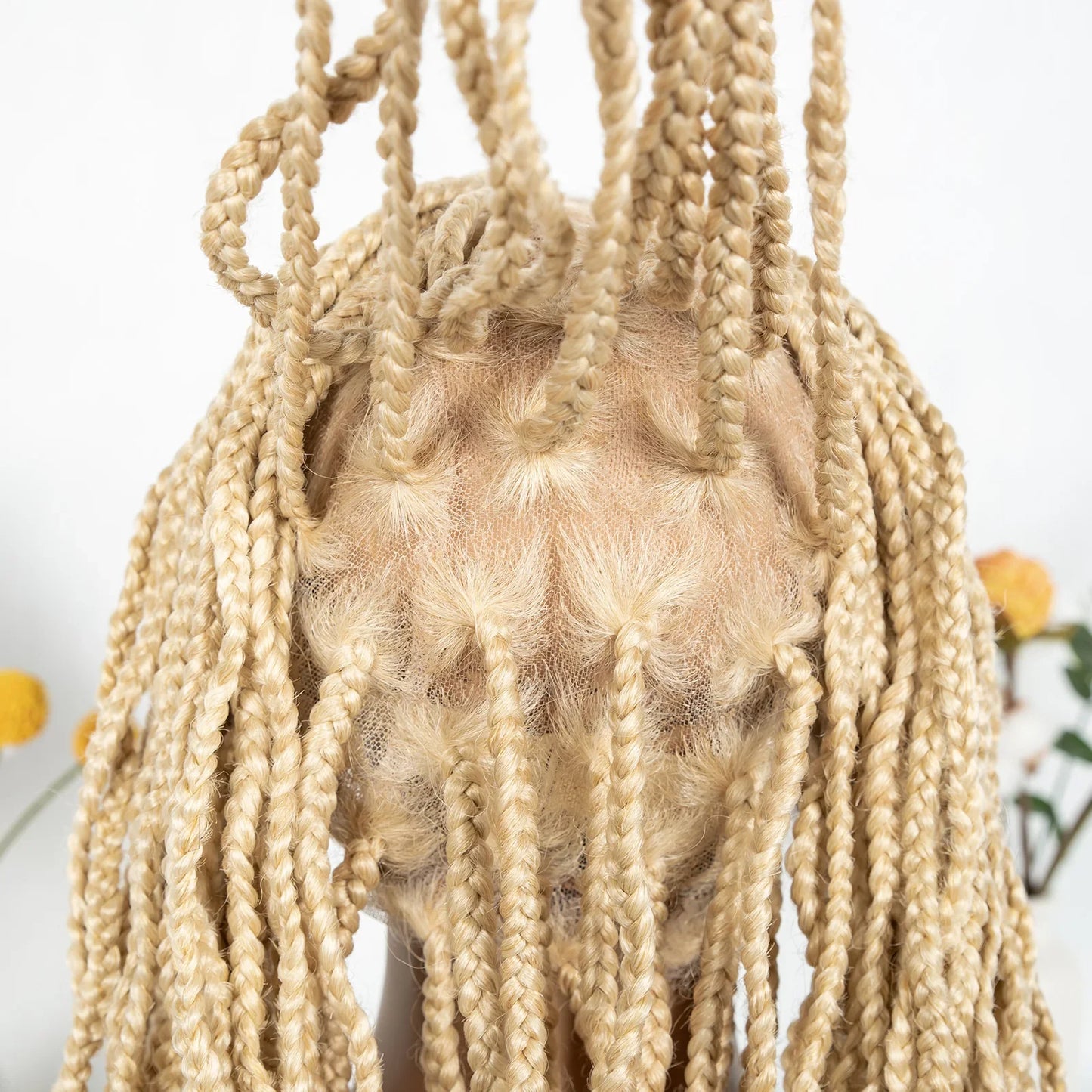 Crochet Box Braids Full Lace Wig with Pre-Plucked Hairline