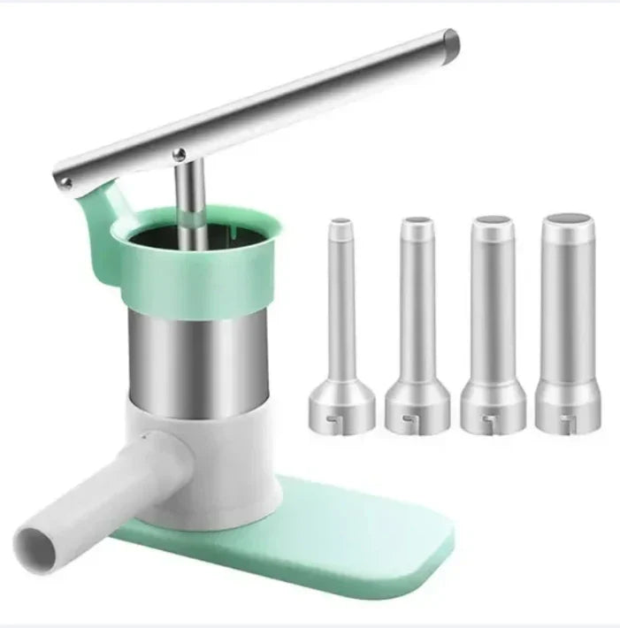 Sausage Stuffer Machine with 4 Stuffing Tubes Meat Stuffer Sausage Filling Tool Household Manual Vertical Sausage Maker Tool Kit