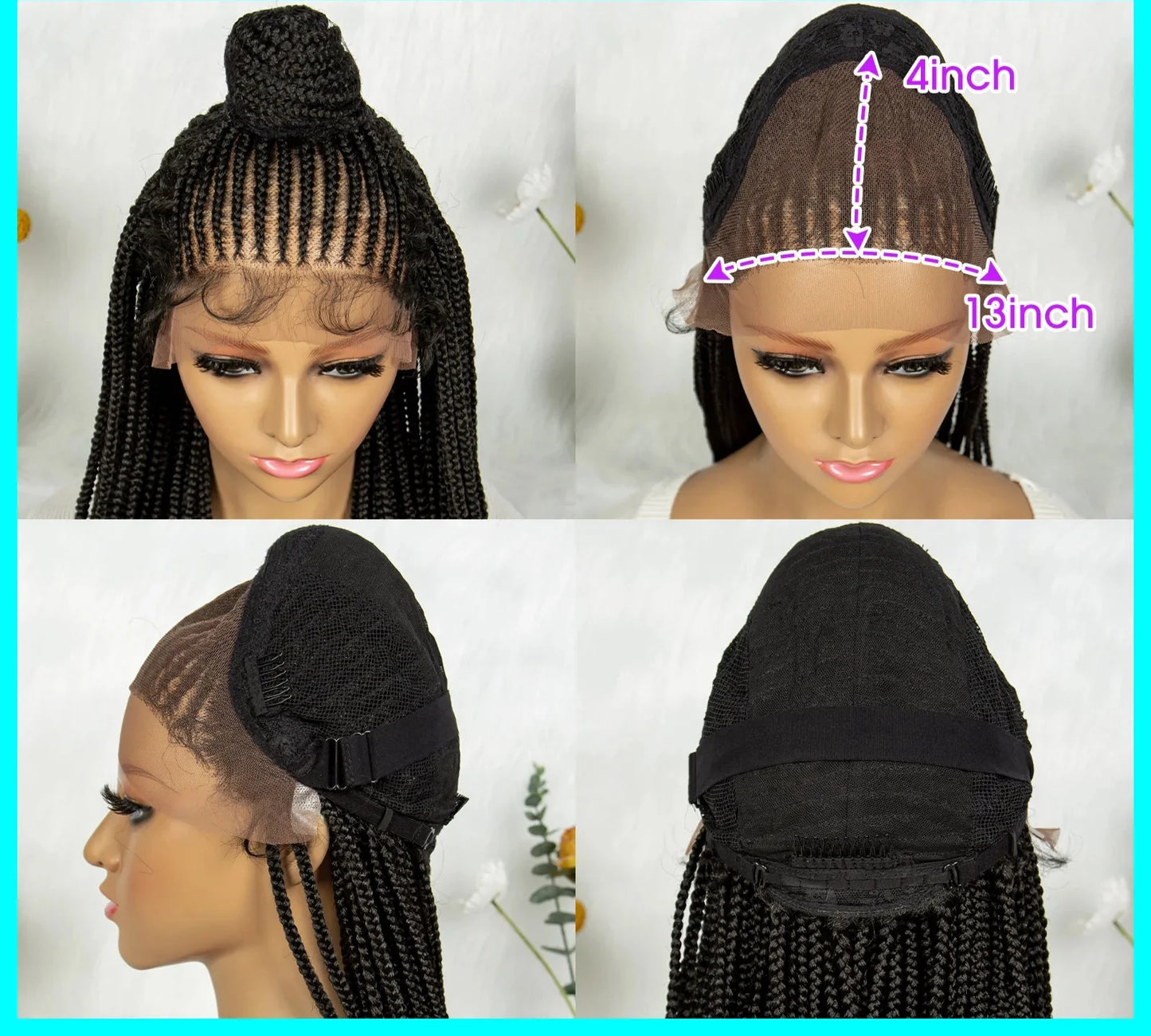 Updo Braided Wig with Curly Ends & Baby Hair | Lace Front