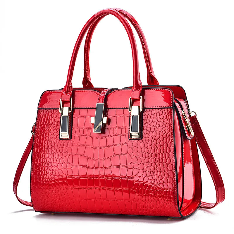 Luxury Brand Designer Women's Handbag | Large Capacity Single Shoulder Crossbody Bag & Crocodile Pattern Commuting Tote