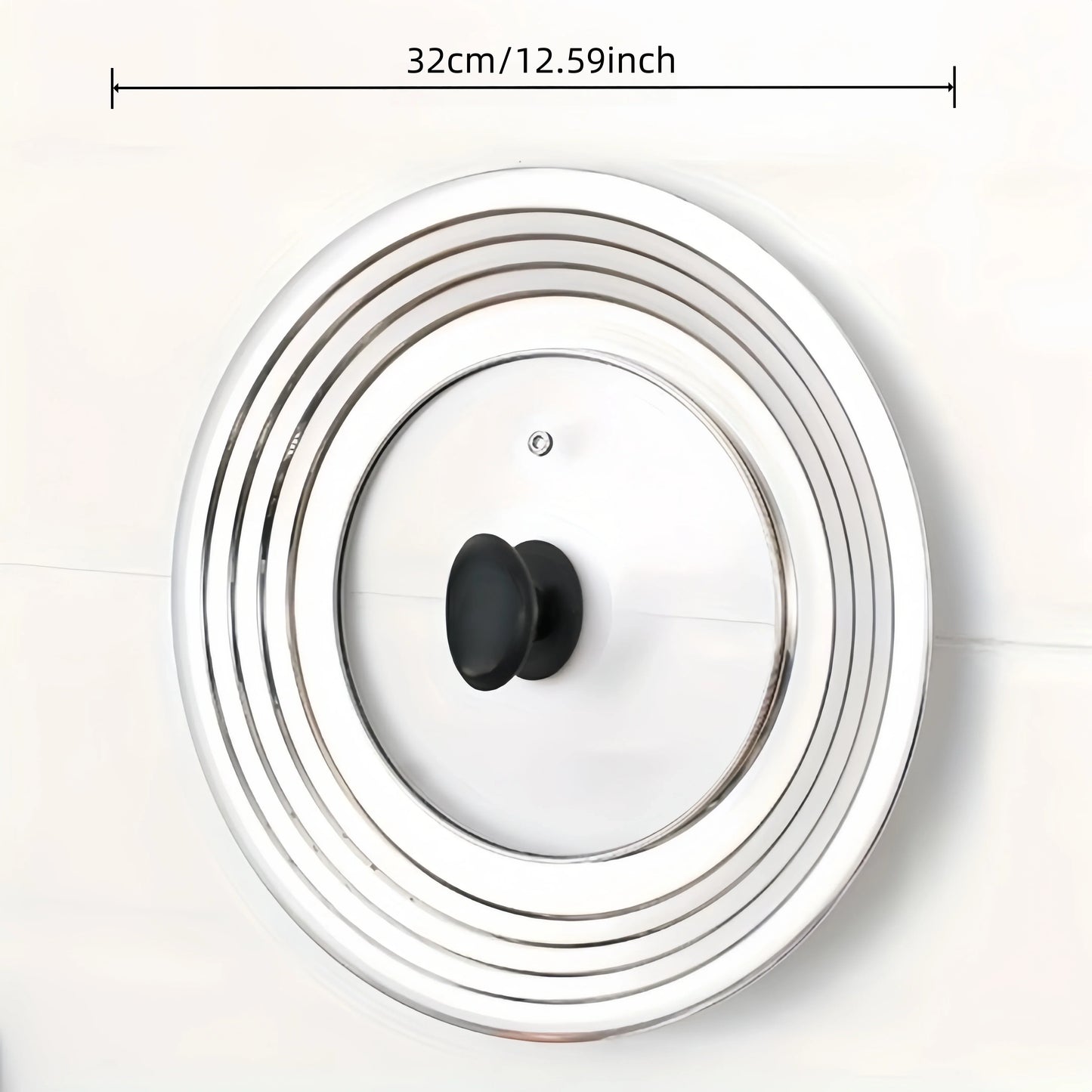 Universal Round Stainless Steel Frame Kitchen Spill-proof Cooking Pot Cover with Glass for Hotels and Restaurants