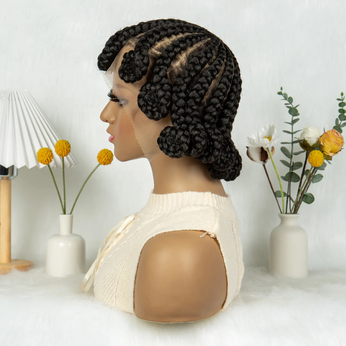 KIMA Dutch Cornrow Braided Full Lace Wig | Easy Install Dreadlocks Braid Wig