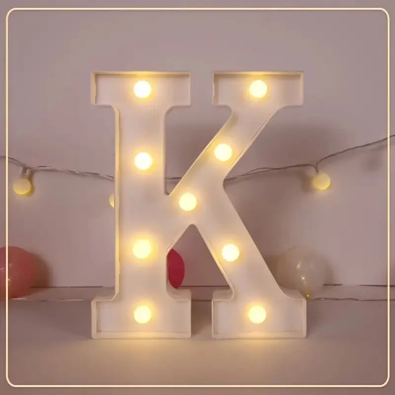 21.8cm White LED Letter&Number Night Lights,Battery Powered Decoration Lights,Wall Lights For Wedding,Birthday,Party,Christmas