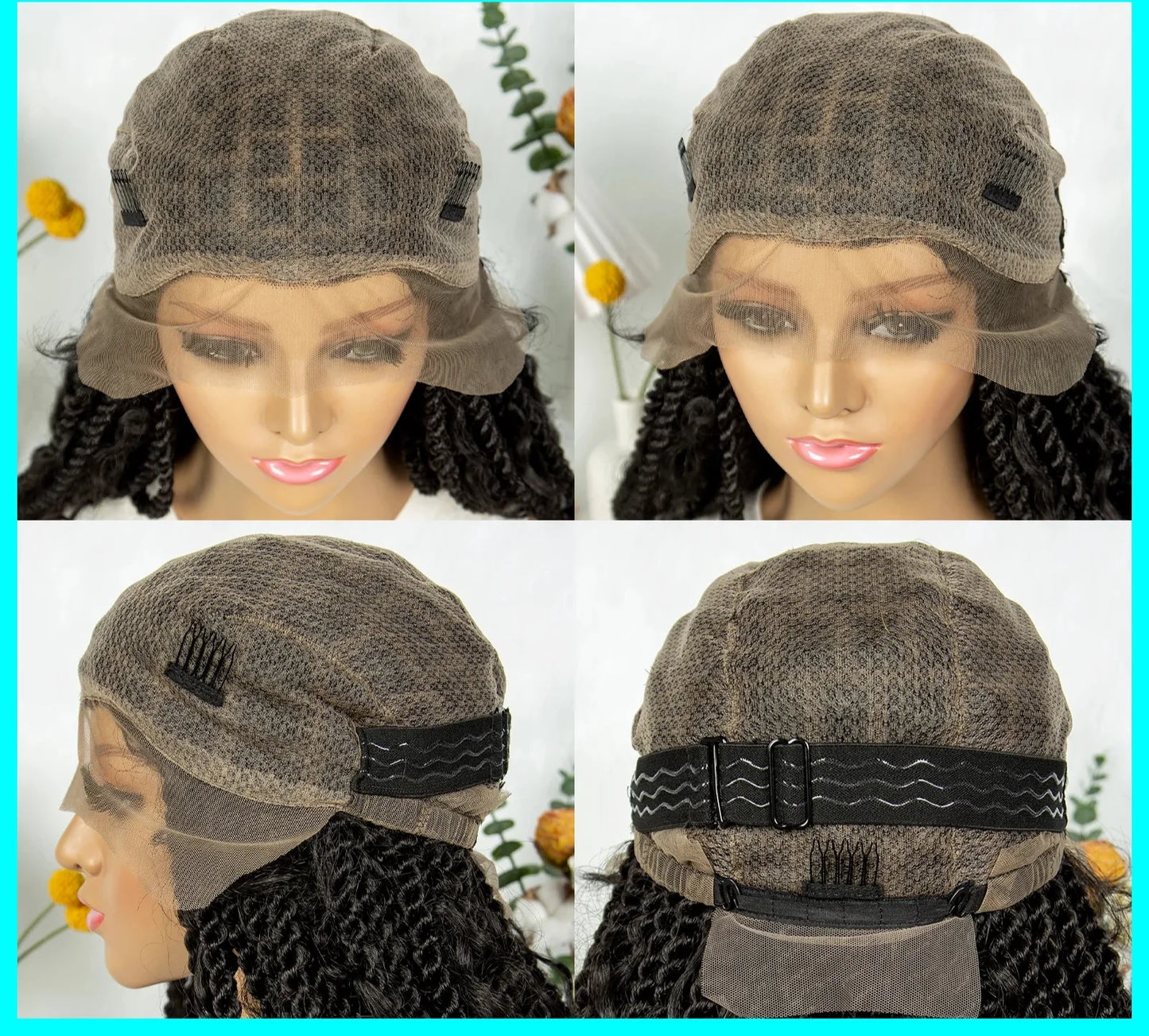 KIMA Twisted Boho Braided Wig | Full Lace Knotless Box Braids with Curly Accents