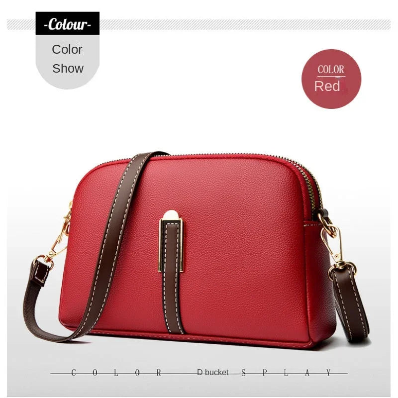 100% Genuine Leather Shoulder Bag for Women | Designer Cowhide Flap Handbag & Luxury Messenger Crossbody Bag