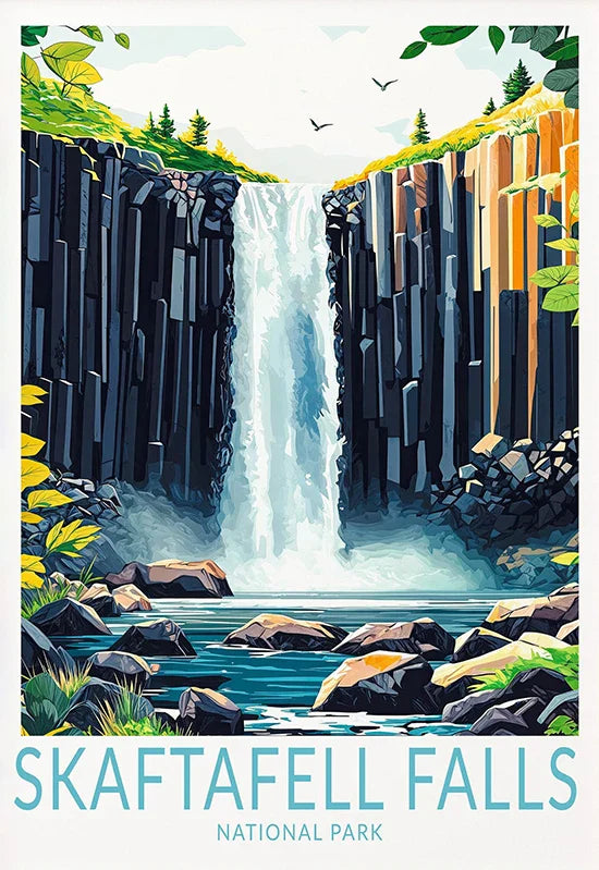 ICELAND Traveling Poster Iceland Reykjavík Kirkjufell Skaftafell Falls Landscape Canvas Painting Wall Pictures Traveling Decor