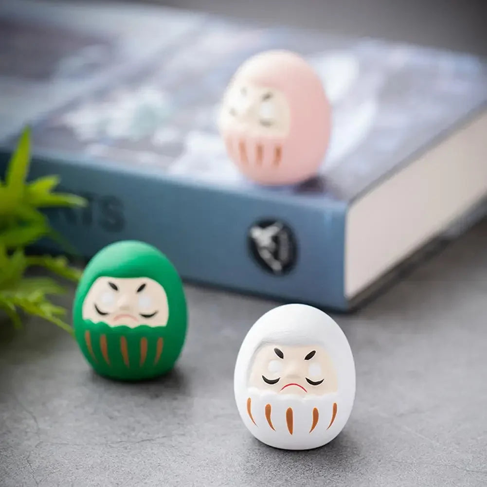 8 styles Japanese Ceramic Daruma Doll Crafts Lucky Charm Fortune Ornament Landscape Home Desk Decor Miniature Gifts Accessories