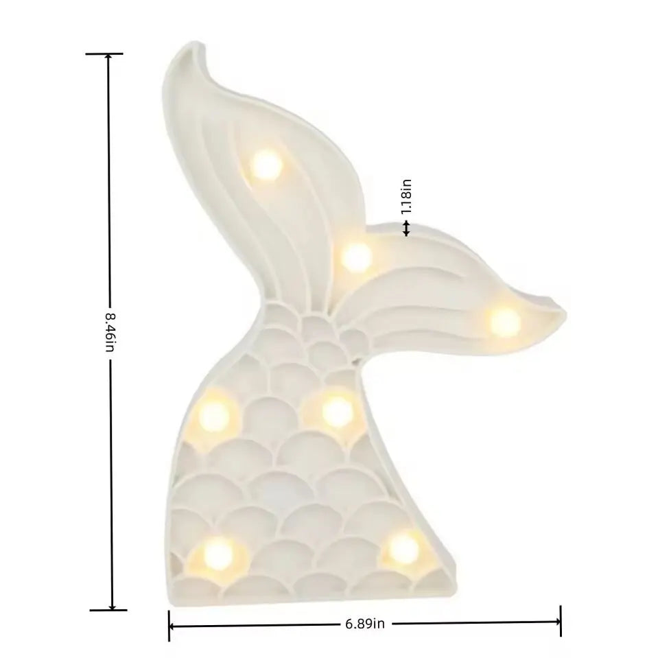 1PC Creative LED Shaped Lamp Indoor Battery Powered Wall Light,Decoration Night Light For Bedroom Table Beach Party&Photography