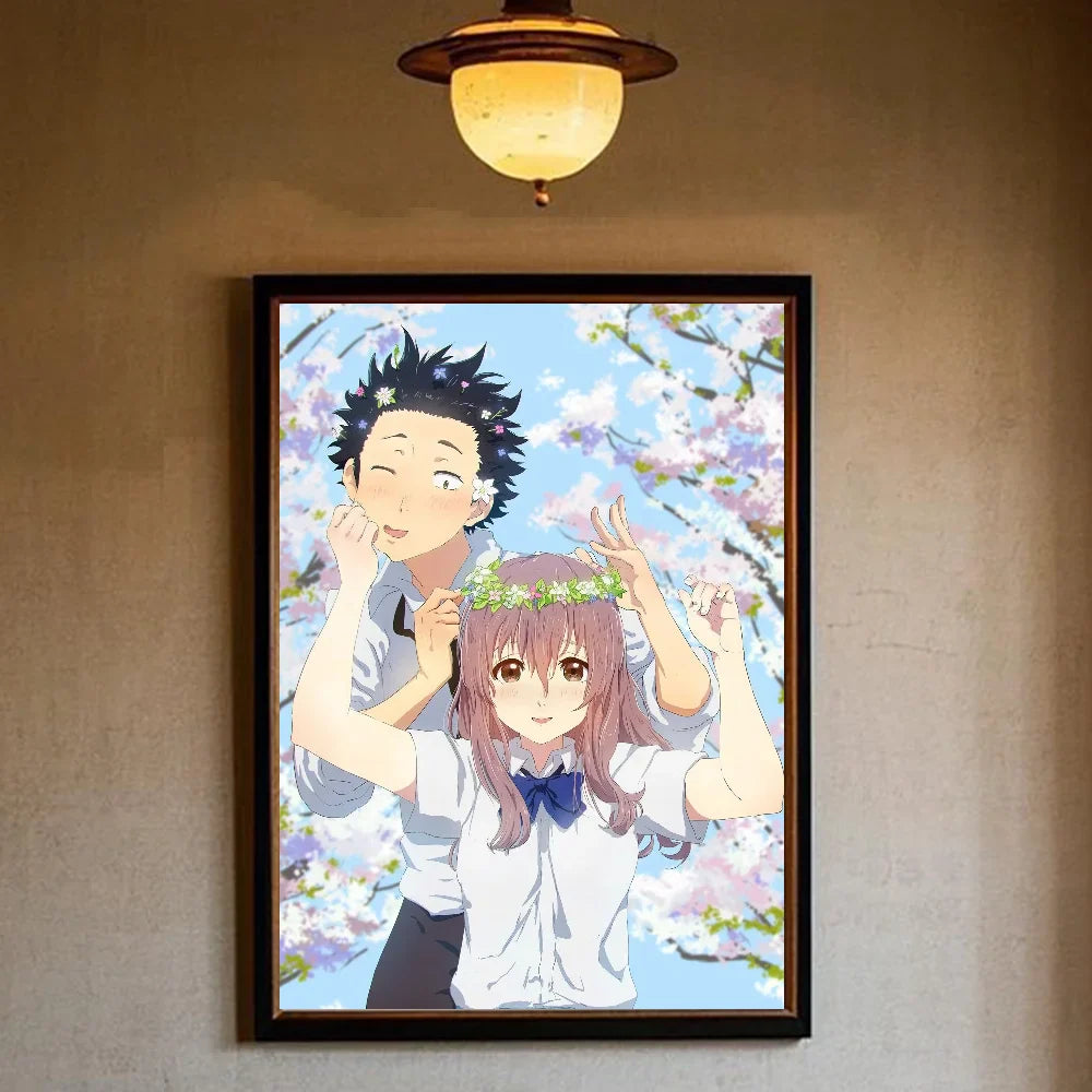 A Silent Voice Movie Poster HD art sticky wall waterproof home living room bedroom bar aesthetic decoration