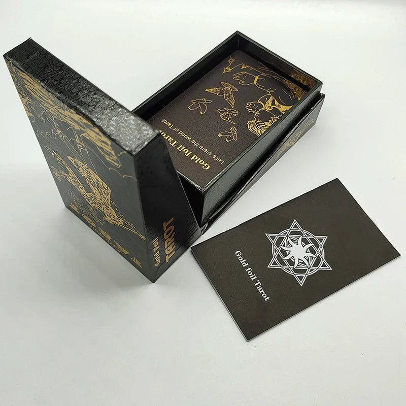 New Plastic Rider Waite Tarot Hot Stamping Gold Foil Tarot Exquisite Board Game Divination Cards For Collection