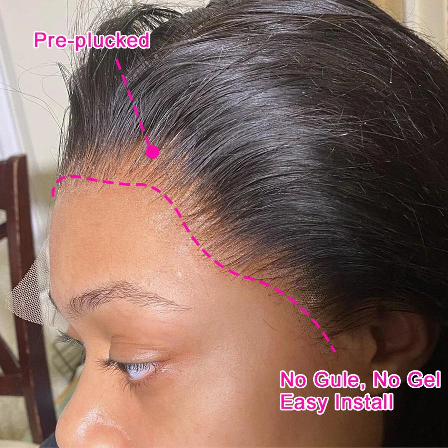 Wear & Go HD Transparent Lace Wig | 13x4 Lace Front & 5x5 Lace Closure | Glueless Straight Remy Human Hair