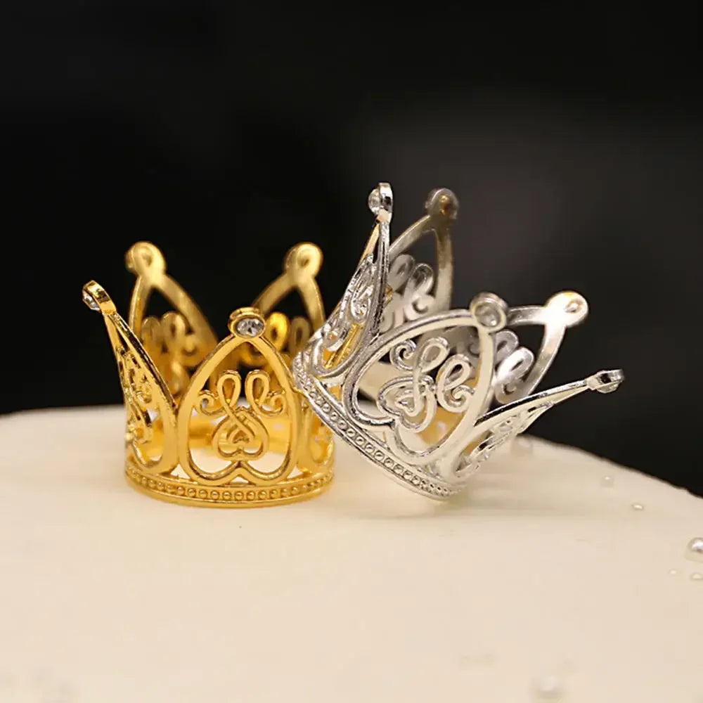 Rhinestone Crown Baking Cake Topper Headwear Decoration Children's Hair Accessories Princess Wedding Birthday Party Supplies New