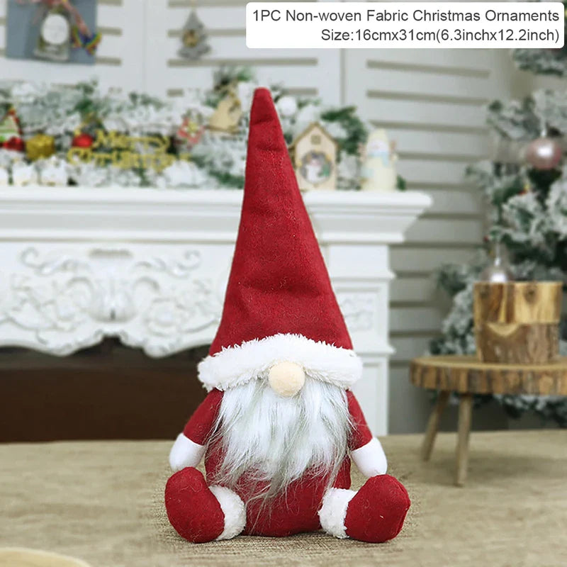 Santa Claus Doll Chirstmas Decorations Home 2025 Decor Table Elk Doll Christmas Ornaments Xmas Navidad Gifts Happy New Year 2026