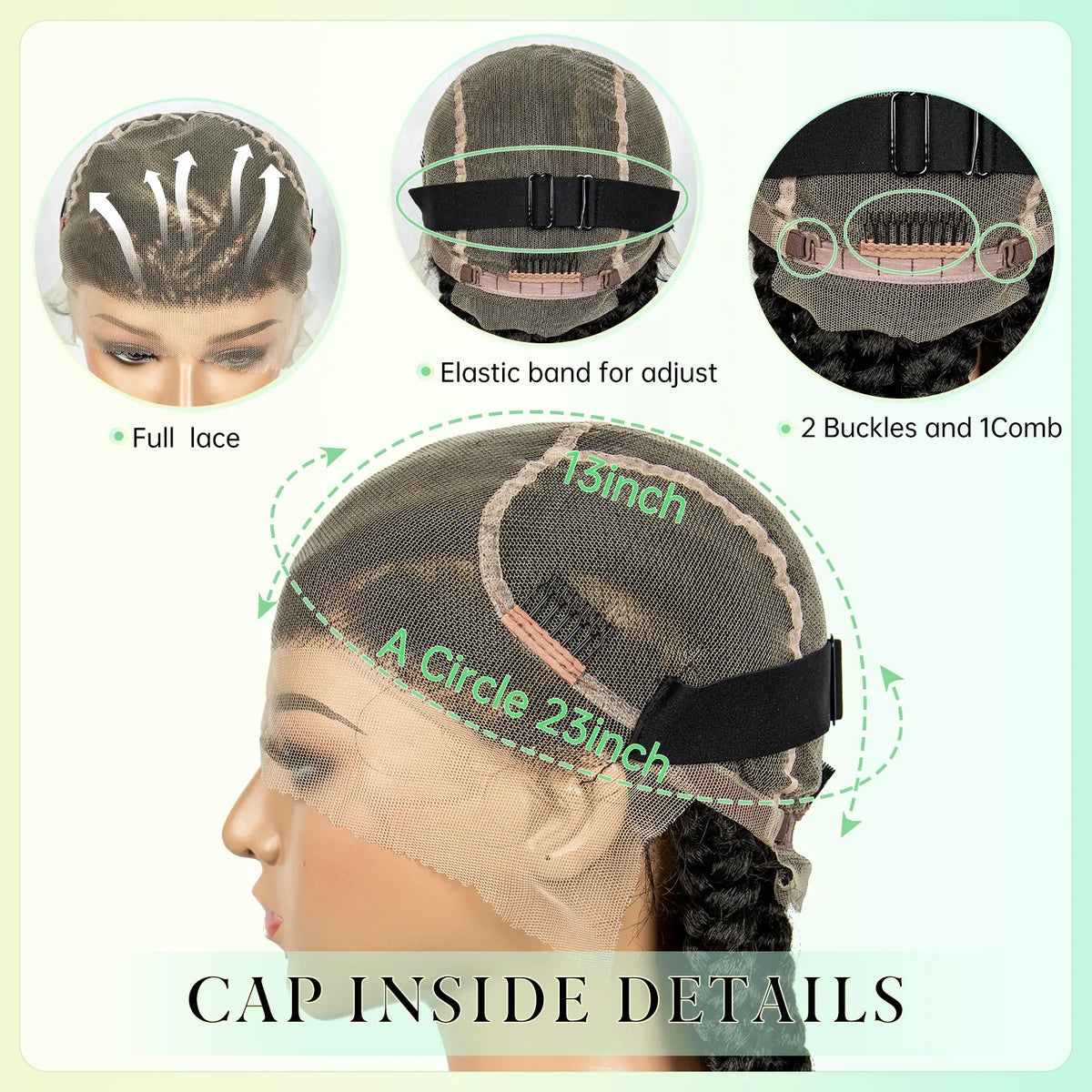 Box Braids Wig Crochet Hair Bohemian Braids Braiding Hair With  Pre-plucked Synthetic Crochet Hair for Women