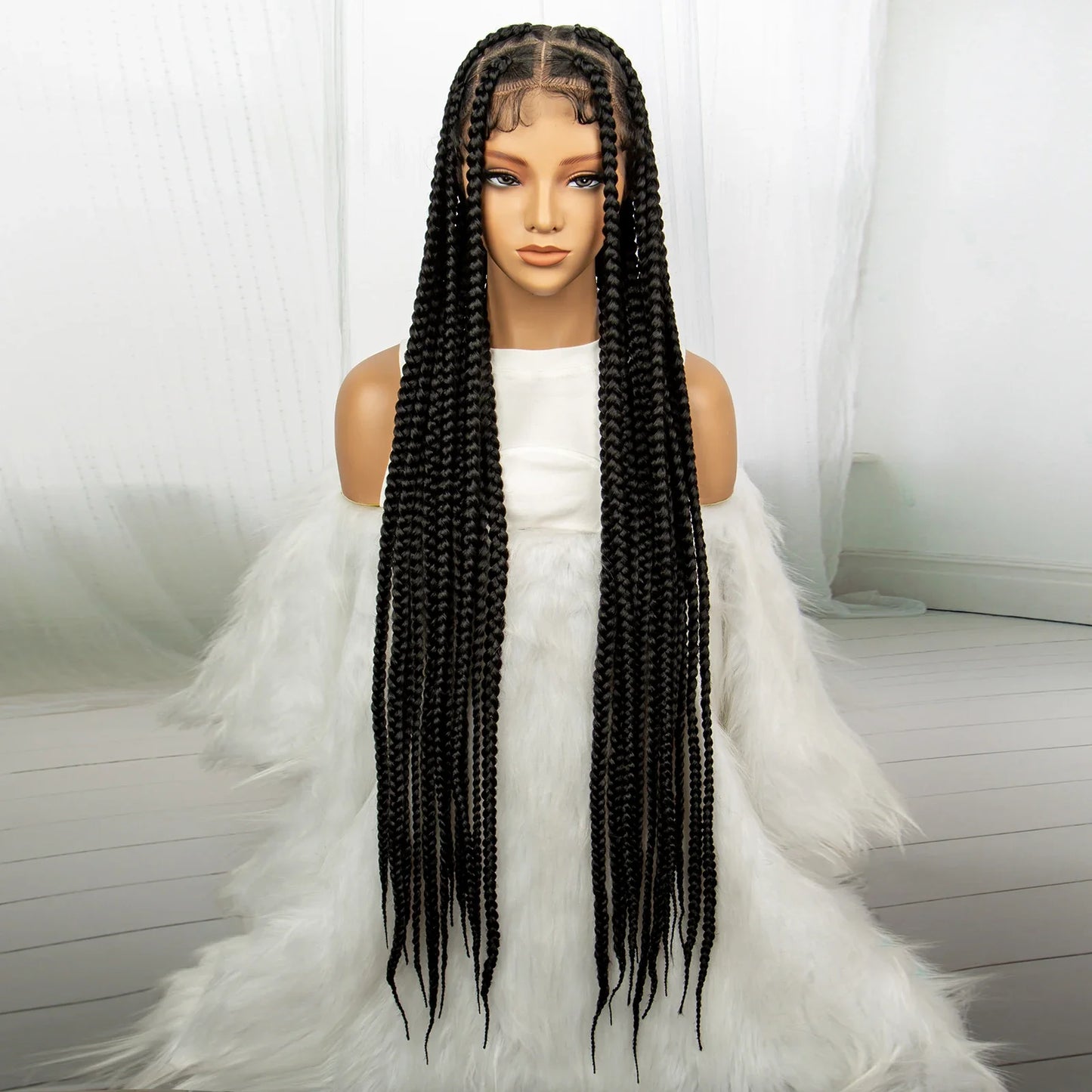 Beaded Dreadlocks Full Lace Wig | Knotless Box & Cornrow Braids