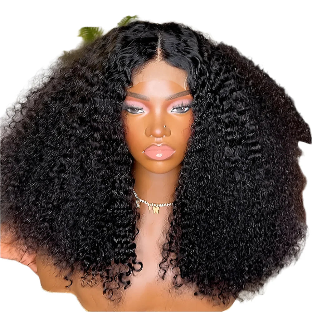 Double Drawn Kinky Curly HD Lace Frontal Wig | High Density Human Hair