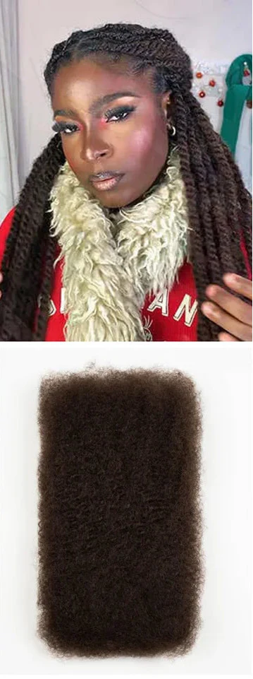 TOP Selling Afro Kinky Bulk Braiding Hair Extensions | Rebecca Lightweight Natural & Colored Brazilian Remy Hair (Long-Lasting)