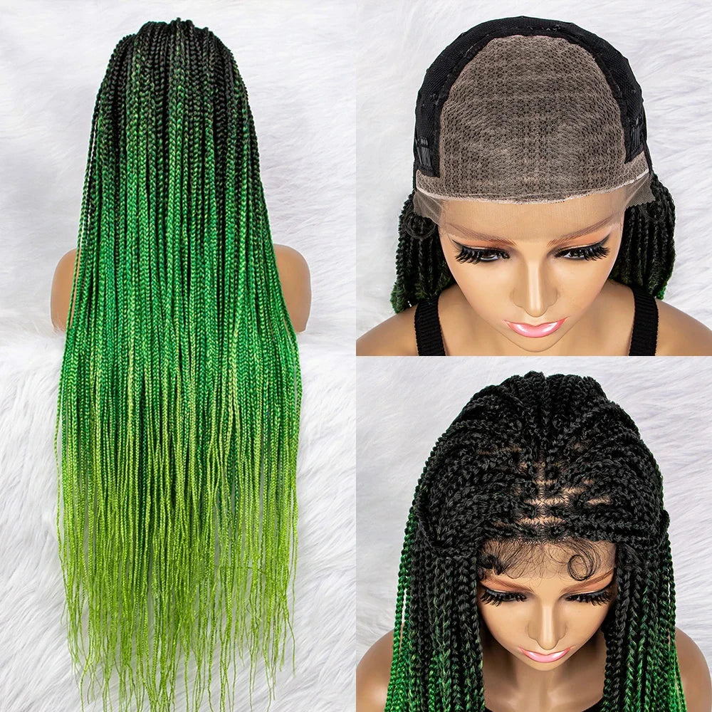 Gradient Color Knotless Box Braids Wig | 9x6 Lace Front