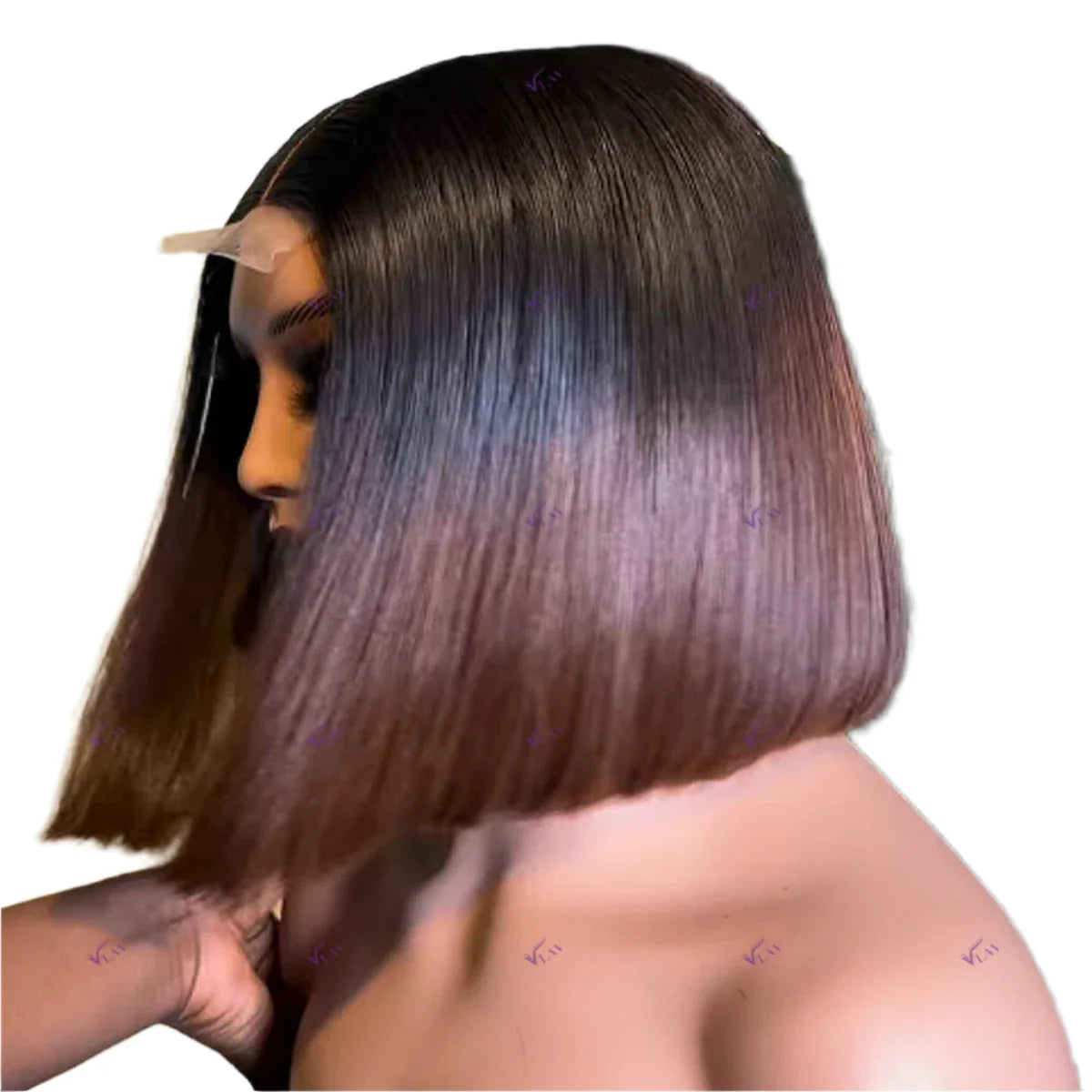 Super Double Drawn 1B/4 Highlight Bob Wig | 13x6 HD Lace Glueless Wear & Go