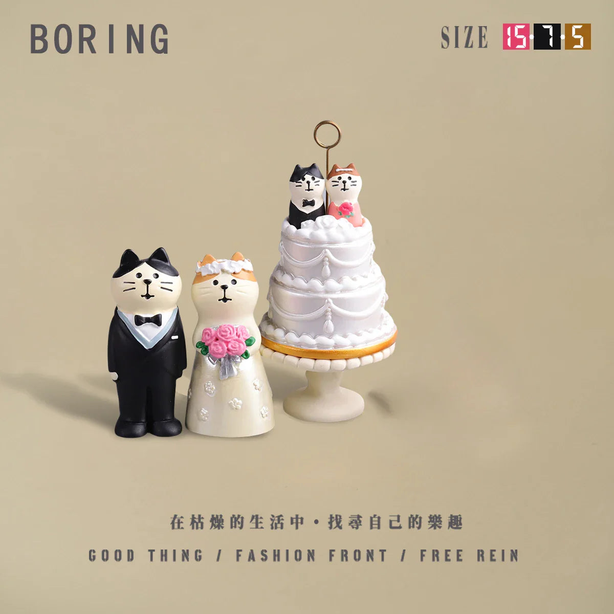 Angel devil Figures Wedding Celebration Bride and Cat Decoration Car Interior Desktop Creative Miniature Ornament Accessories