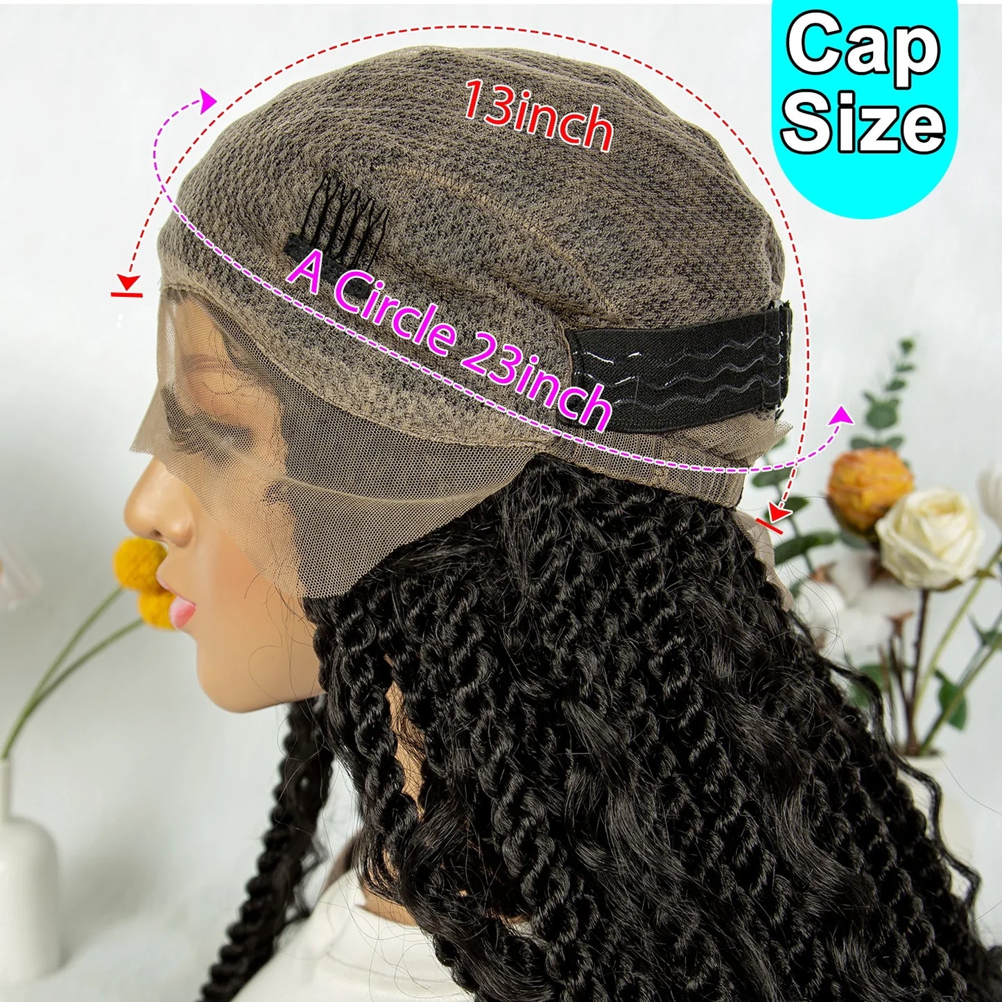 KIMA Twisted Boho Braided Wig | Full Lace Knotless Box Braids with Curly Accents