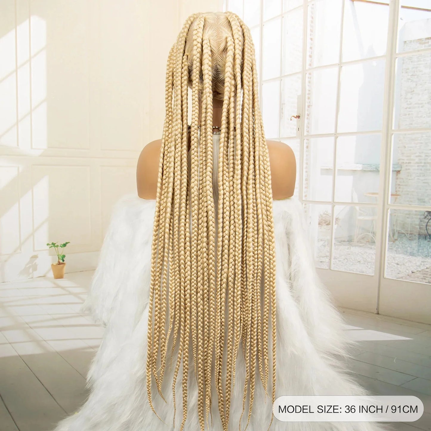 Jumbo Cornrow & Knotless Box Braids Wig | Full Lace | Baby Hair | Black Women