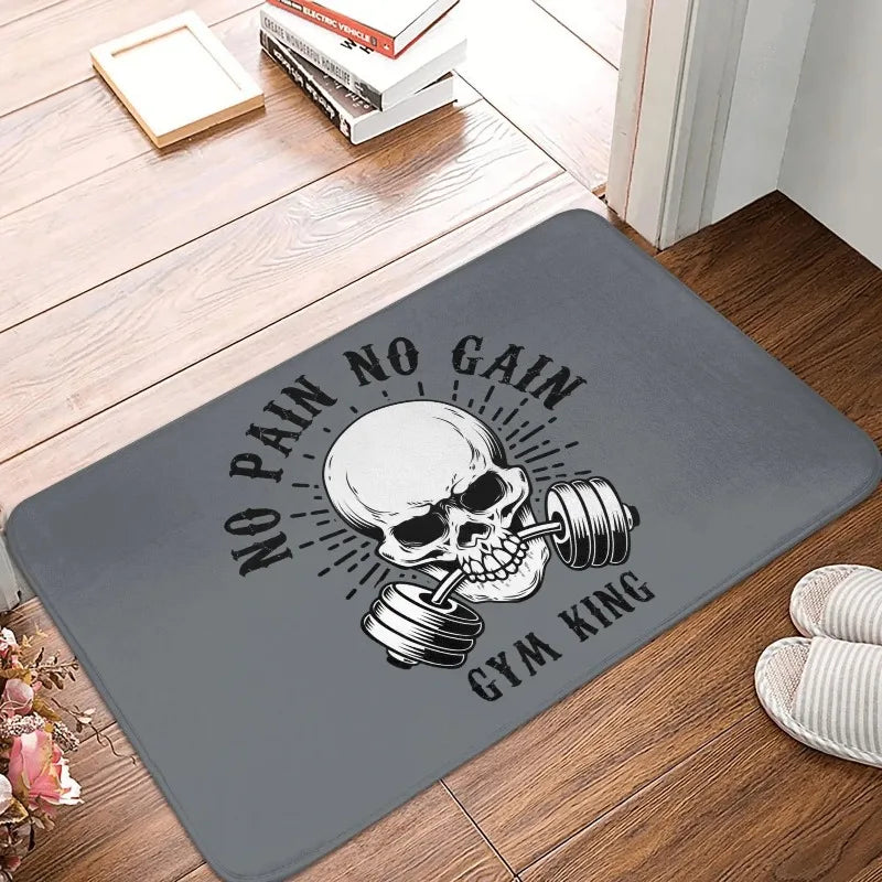 Bodybuilding Fitness Powerhouse Gym Front Door Mat Anti-Slip Carpet Outdoor mat Absorbent Doormat Garden Garage Entrance Rug