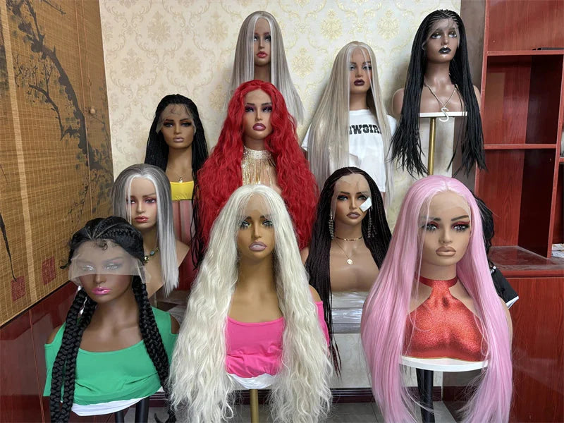 Goddess Faux Locs & Twist Braided Wig | Lace Frontal | Kanekalon High Heat | Black Women's Synthetic Braids